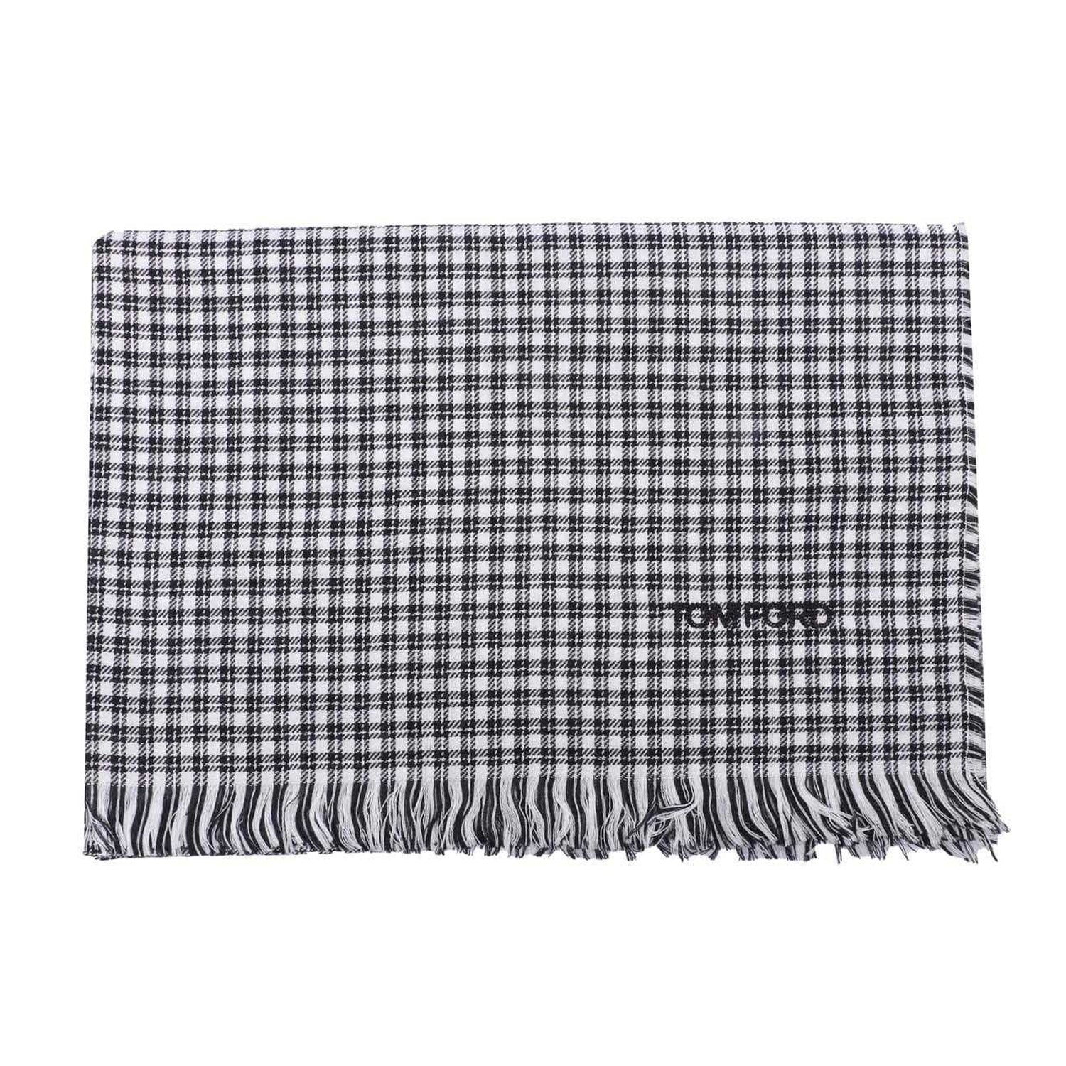 Black-White - Back - Tom Ford Womens-Ladies Scarf