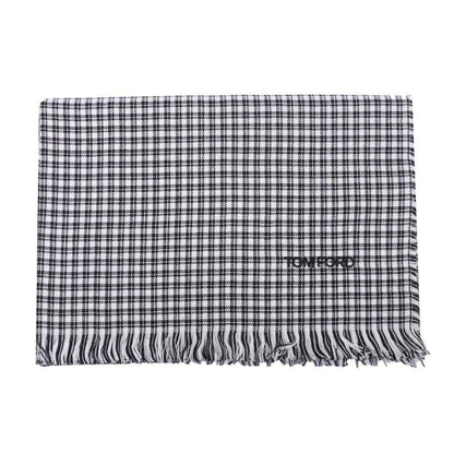 Black-White - Back - Tom Ford Womens-Ladies Scarf