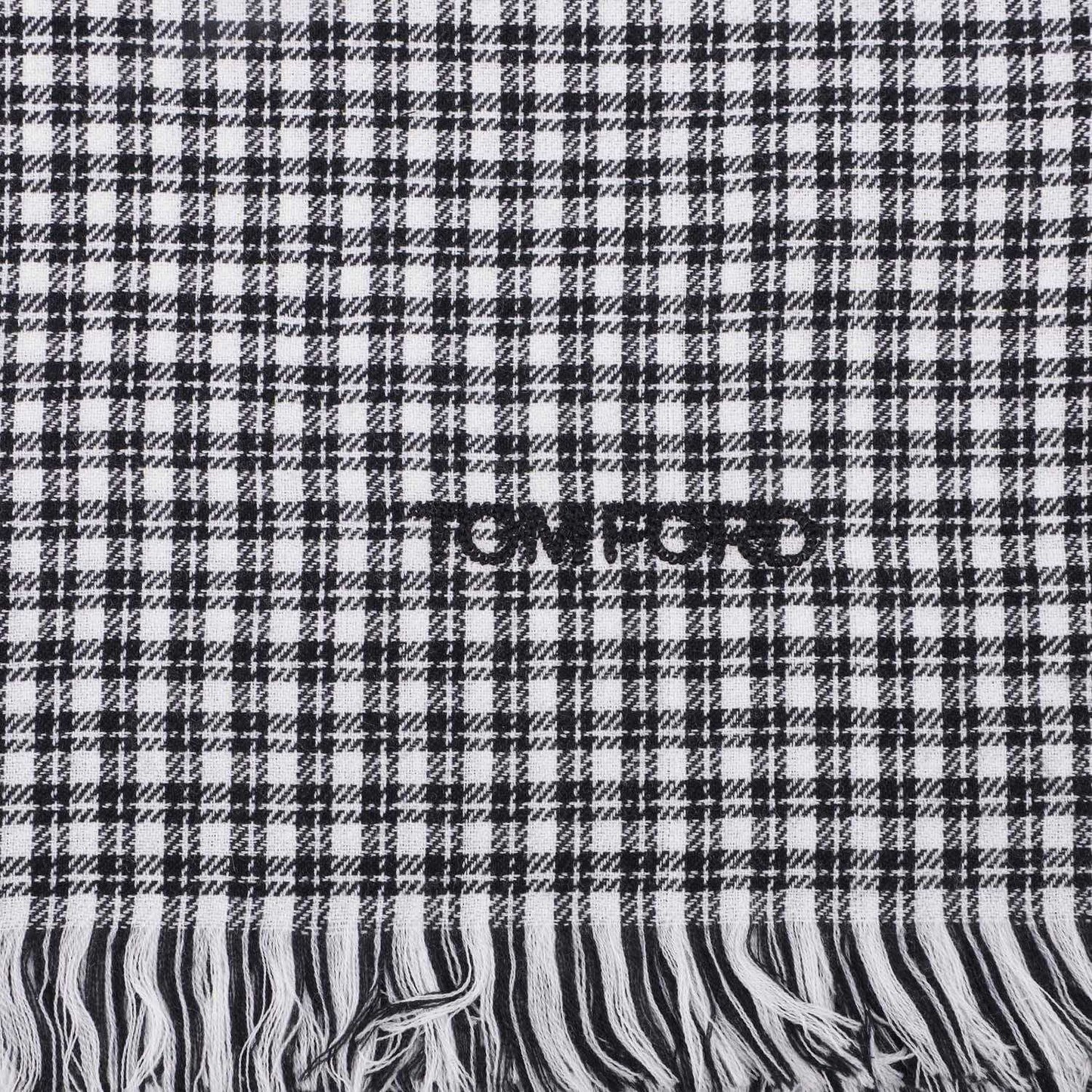 Black-White - Side - Tom Ford Womens-Ladies Scarf
