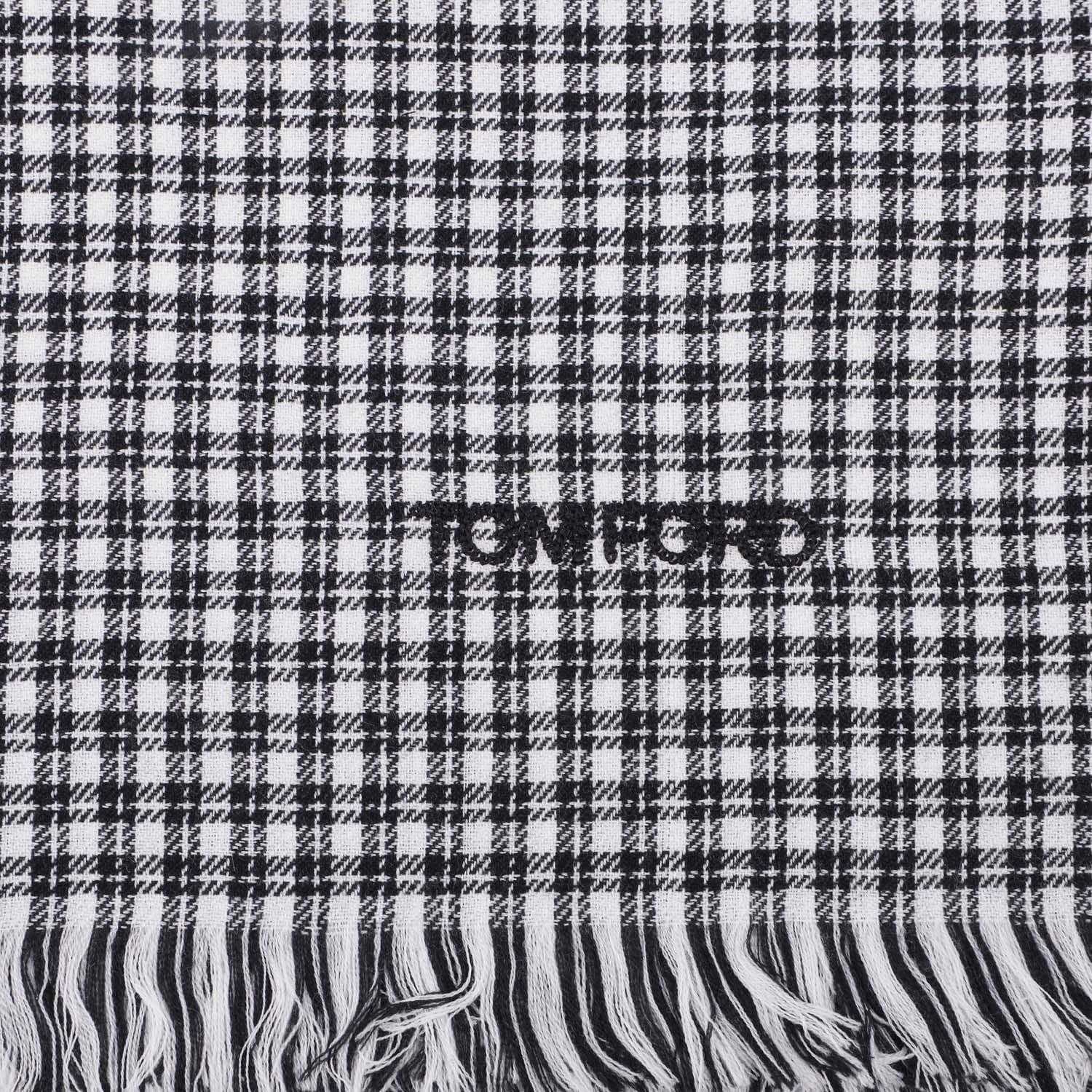 Black-White - Side - Tom Ford Womens-Ladies Scarf