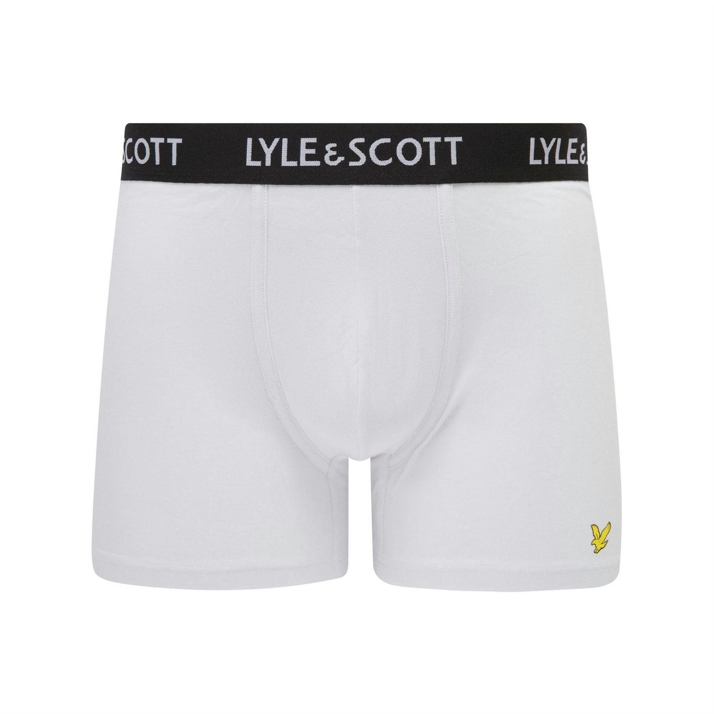 Grey - Back - Lyle & Scott Mens Ethan Logo Boxer Shorts (Pack of 3)