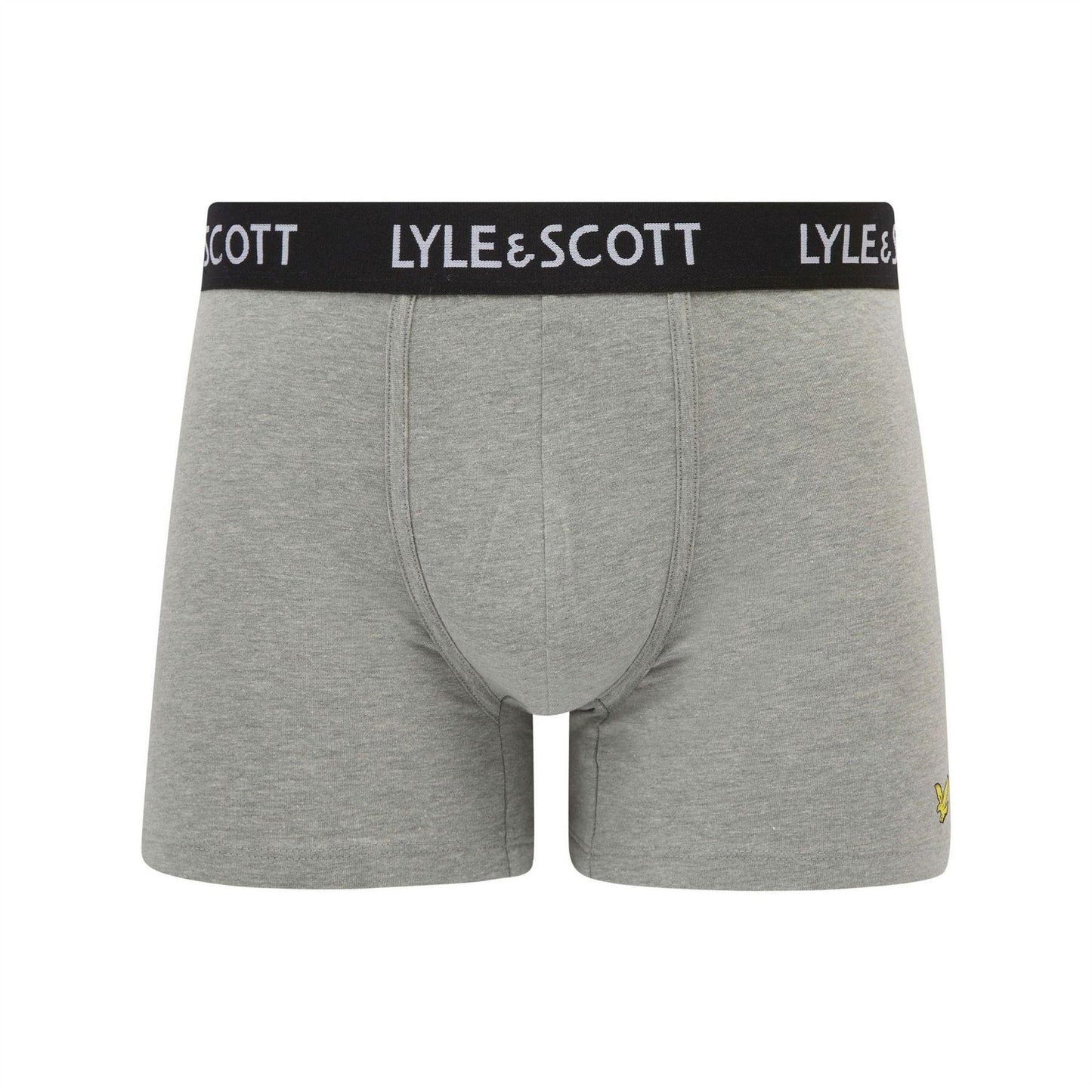 Grey - Lifestyle - Lyle & Scott Mens Ethan Logo Boxer Shorts (Pack of 3)