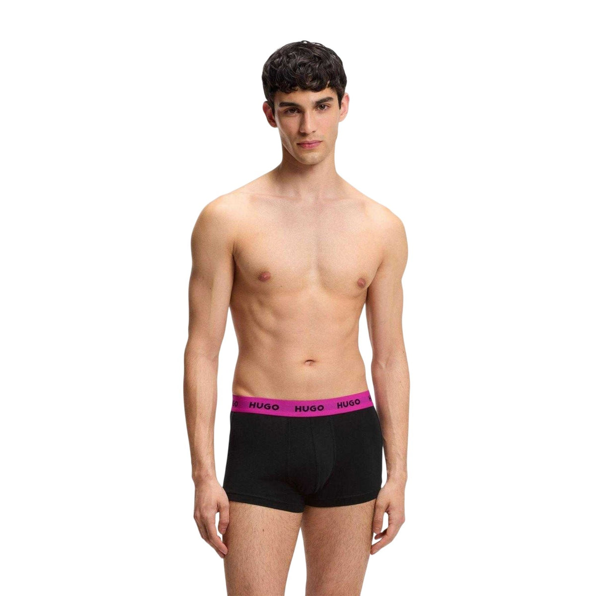 Black - Back - Hugo Boss Mens Boxer Briefs (Pack of 3)