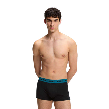 Black - Side - Hugo Boss Mens Boxer Briefs (Pack of 3)