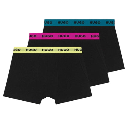 Black - Front - Hugo Boss Mens Boxer Briefs (Pack of 3)