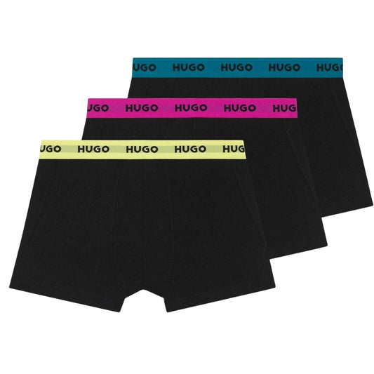 Black - Front - Hugo Boss Mens Boxer Briefs (Pack of 3)
