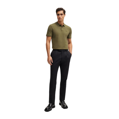 Khaki Green - Lifestyle - Hugo Boss Mens Pallas Cotton Polo Shirt