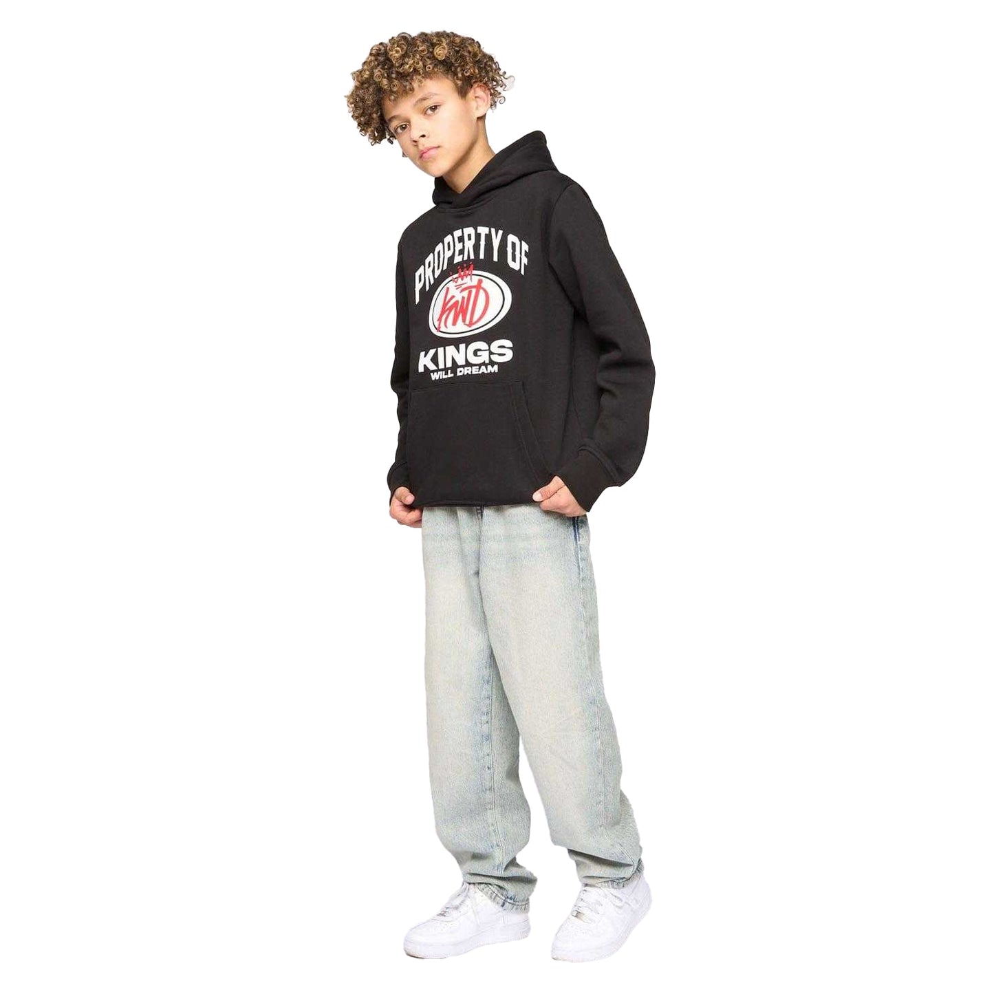 Black - Side - Kings Will Dream Childrens-Kids Prop Hoodie