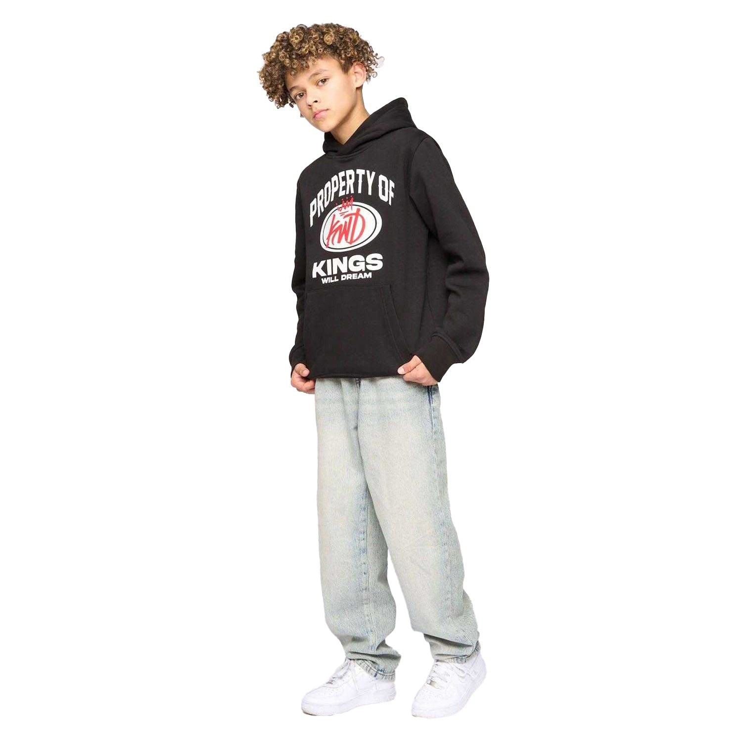Black - Side - Kings Will Dream Childrens-Kids Prop Hoodie