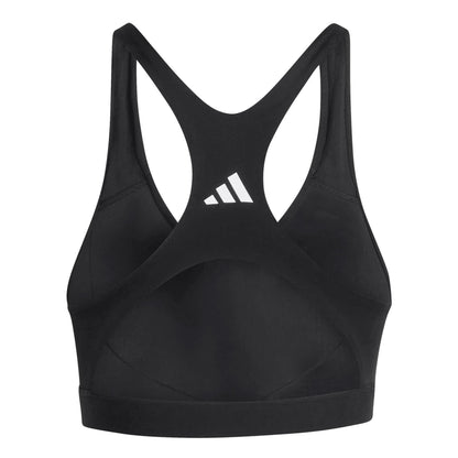 Black-White - Back - Adidas Womens-Ladies High Support Training Sports Bra