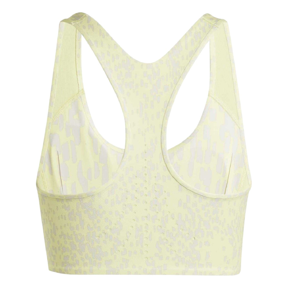 Yellow - Back - Adidas Womens-Ladies Stella McCartney Leopard Print Scoop Neck Sports Bra