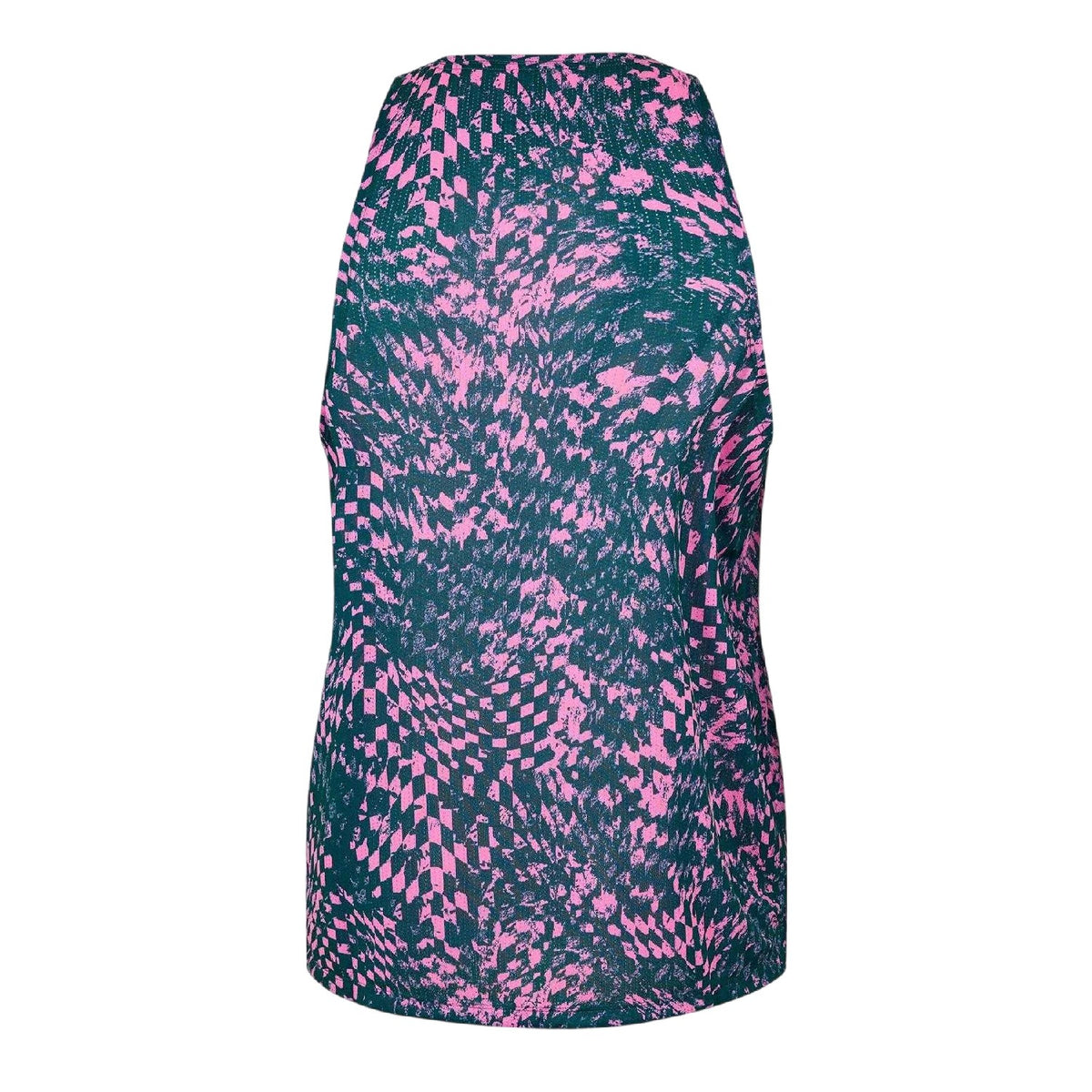 Pink - Back - New Balance Mens Performance Baffled Sleeveless Tank Top