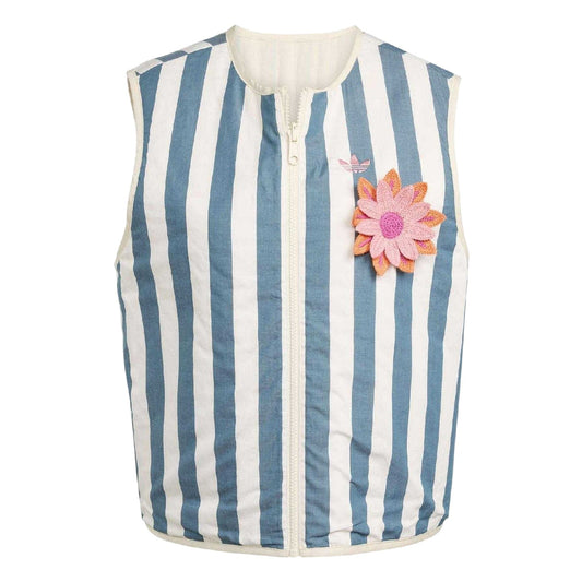 Wonder White - Front - Adidas Womens-Ladies Stripe Gilet