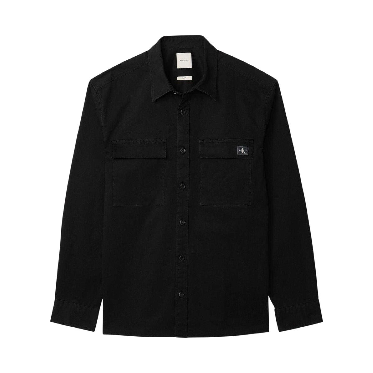 Black - Front - Calvin Klein Mens Relaxed Fit Overshirt