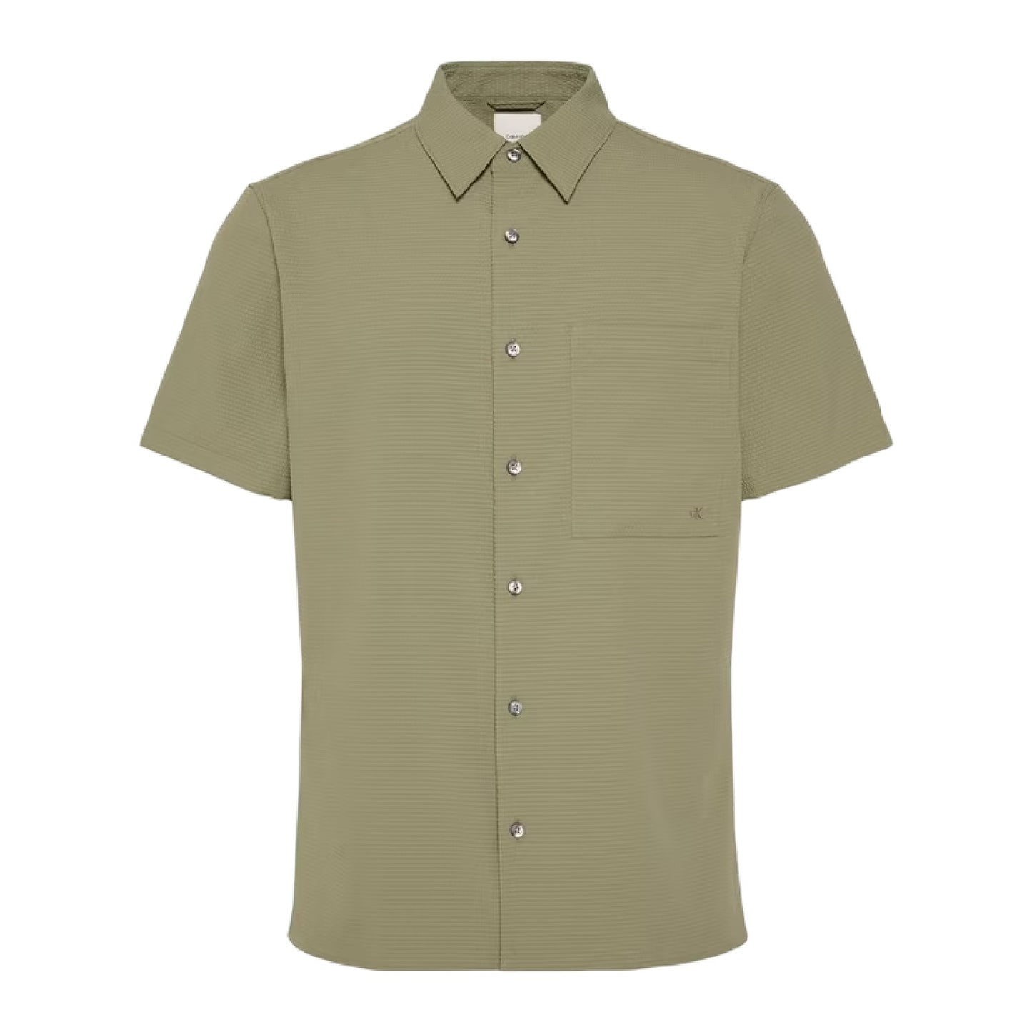 Deep Lichen Green - Front - Calvin Klein Mens Classic Tailored Shirt