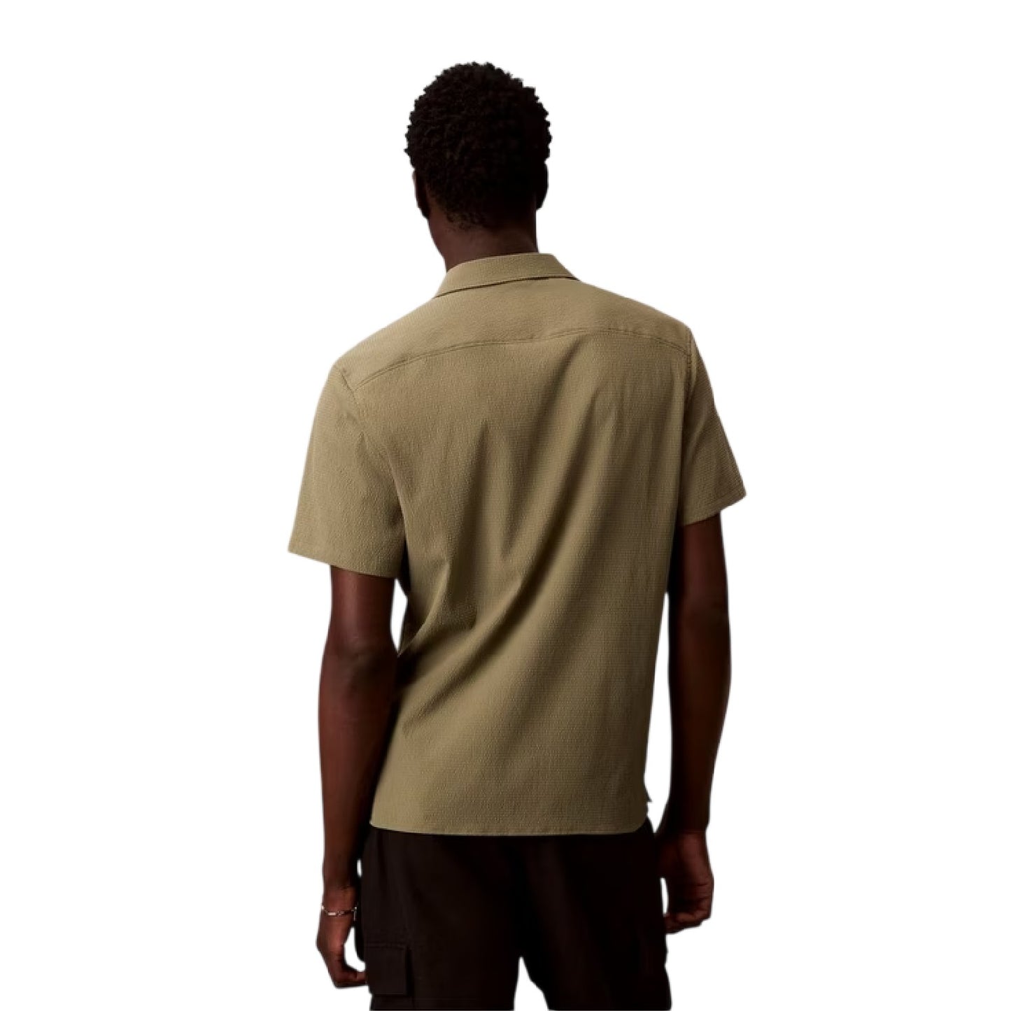 Deep Lichen Green - Back - Calvin Klein Mens Classic Tailored Shirt