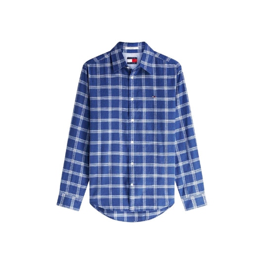 Blue Check - Front - Tommy Jeans Mens Checked Shirt