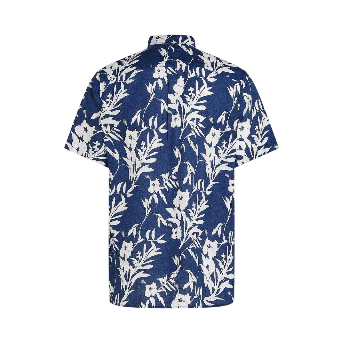 Night Sky - Back - Tommy Hilfiger Mens Tropical Floral Regular Short-Sleeved Shirt