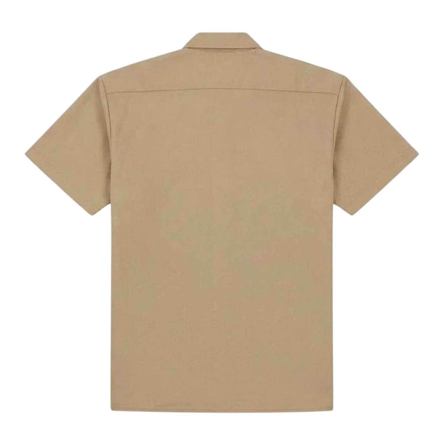 Beige - Back - Dickies Mens Relaxed Fit Short-Sleeved Shirt