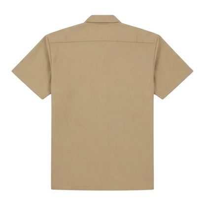 Beige - Back - Dickies Mens Relaxed Fit Short-Sleeved Shirt