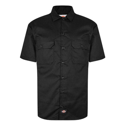 Black - Front - Dickies Mens Relaxed Fit Short-Sleeved Shirt