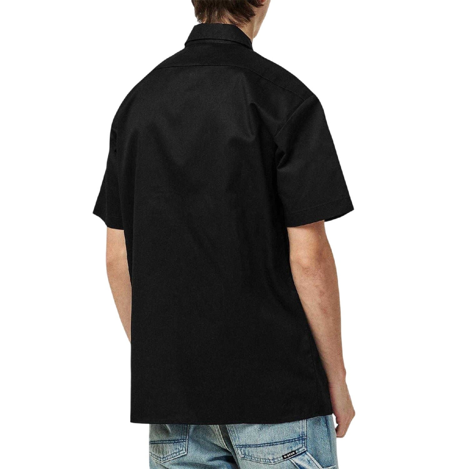 Black - Back - Dickies Mens Relaxed Fit Short-Sleeved Shirt
