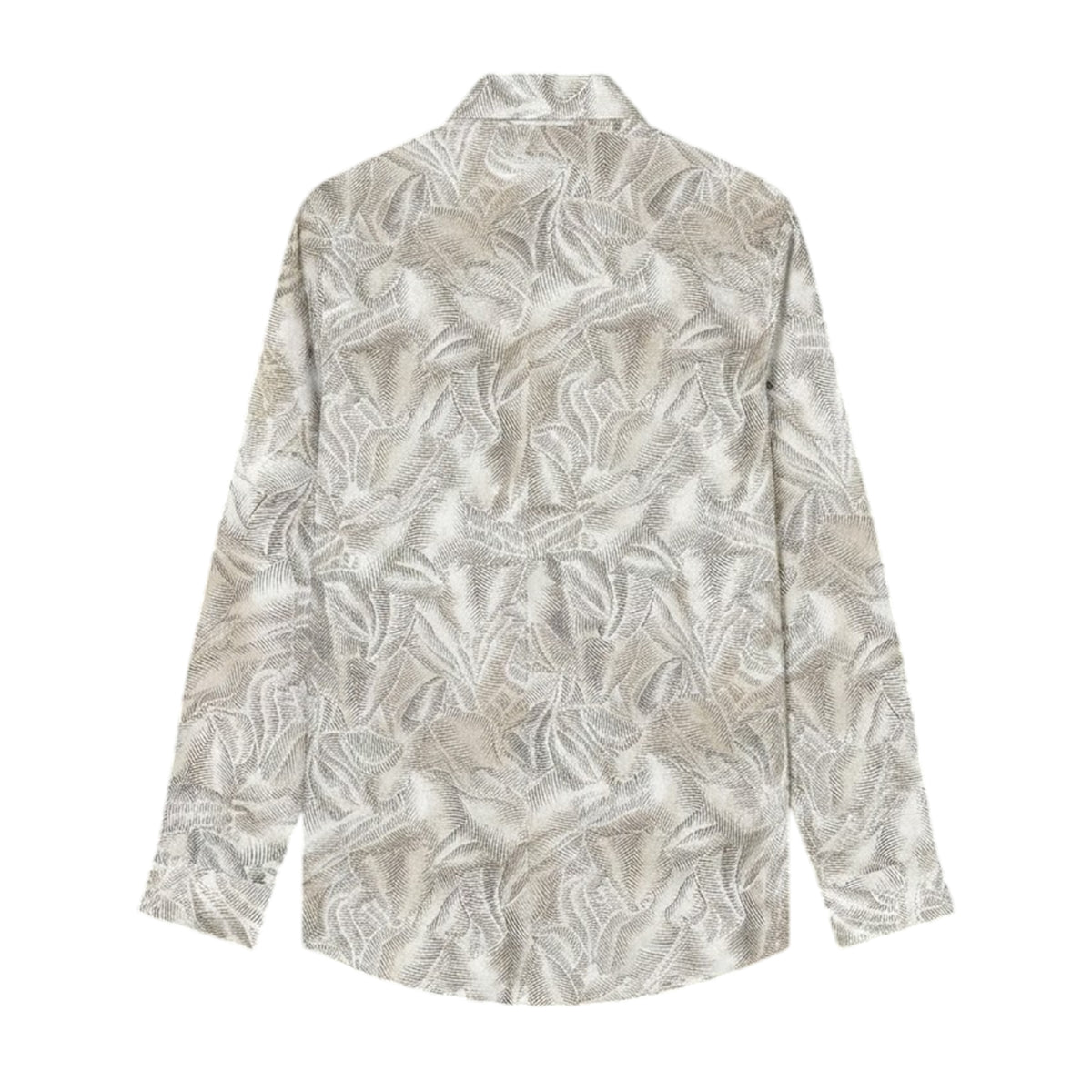 Beige - Back - Armani Exchange Mens Palm Print Regular Shirt