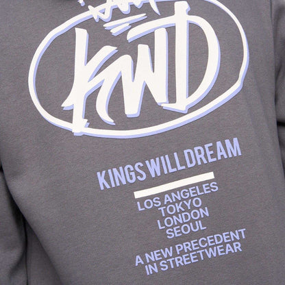 Grey - Pack Shot - Kings Will Dream Mens Soap Hoodie