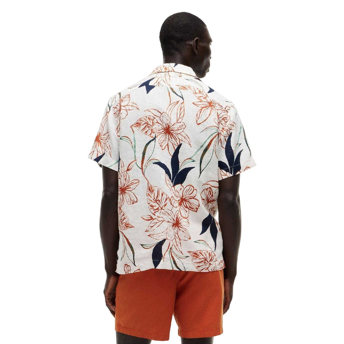 Ivory - Back - Tommy Hilfiger Mens Patterned Shirt