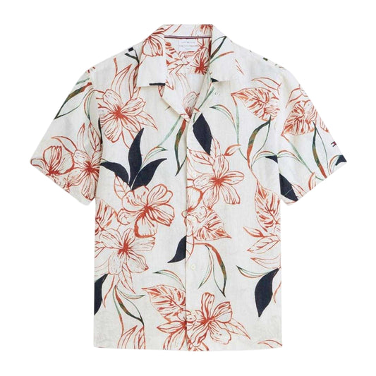 Ivory - Front - Tommy Hilfiger Mens Patterned Shirt