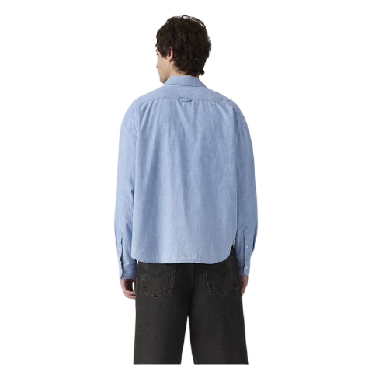 Chambray - Back - Levis Mens Chambray Cropped Shirt
