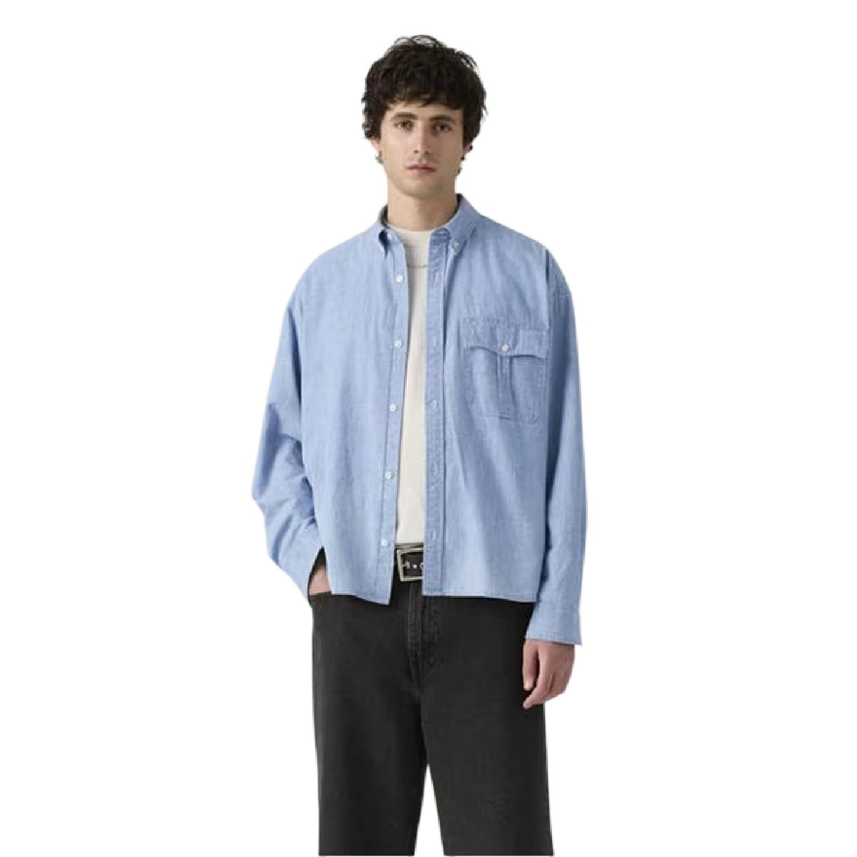 Chambray - Lifestyle - Levis Mens Chambray Cropped Shirt