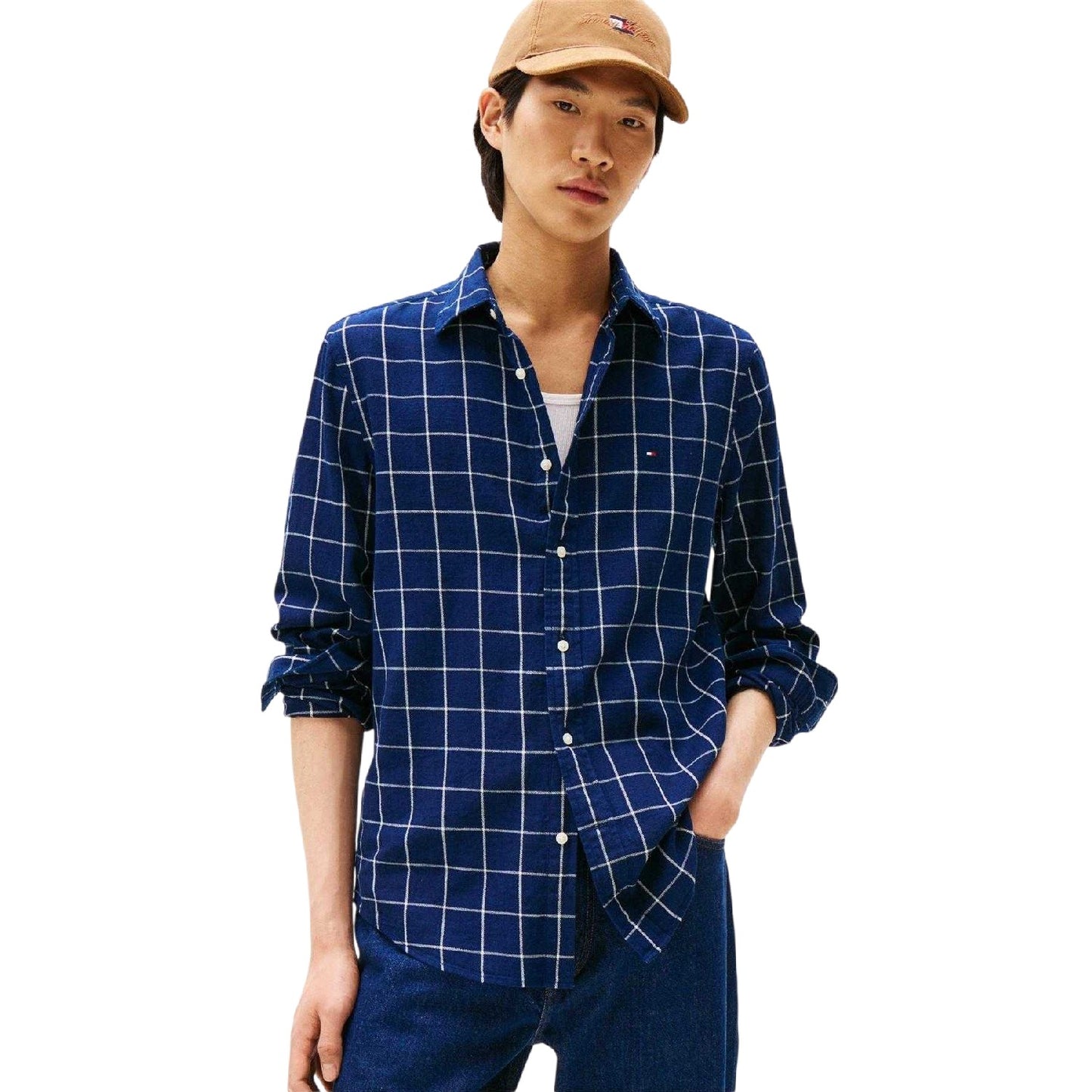 Blue Indigo - Side - Tommy Hilfiger Mens Twill Shirt
