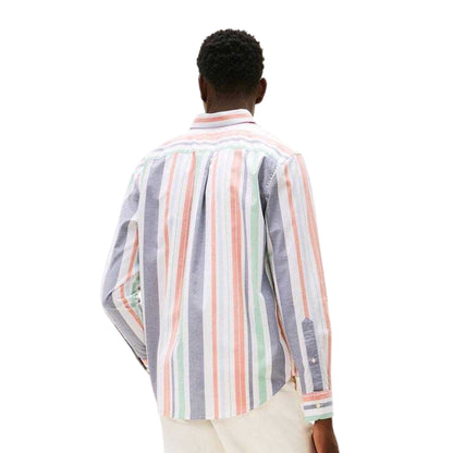 Orange - Back - Tommy Hilfiger Mens Stripe Woven Shirt