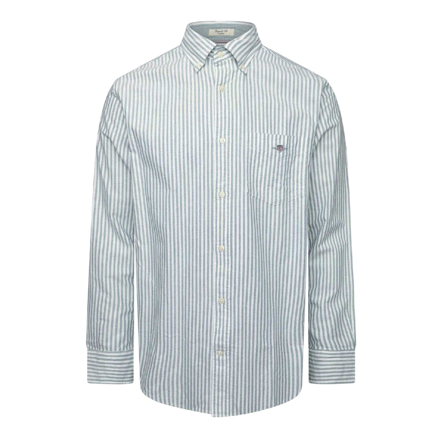 Forest Green - Front - Gant Mens Classic Striped Shirt