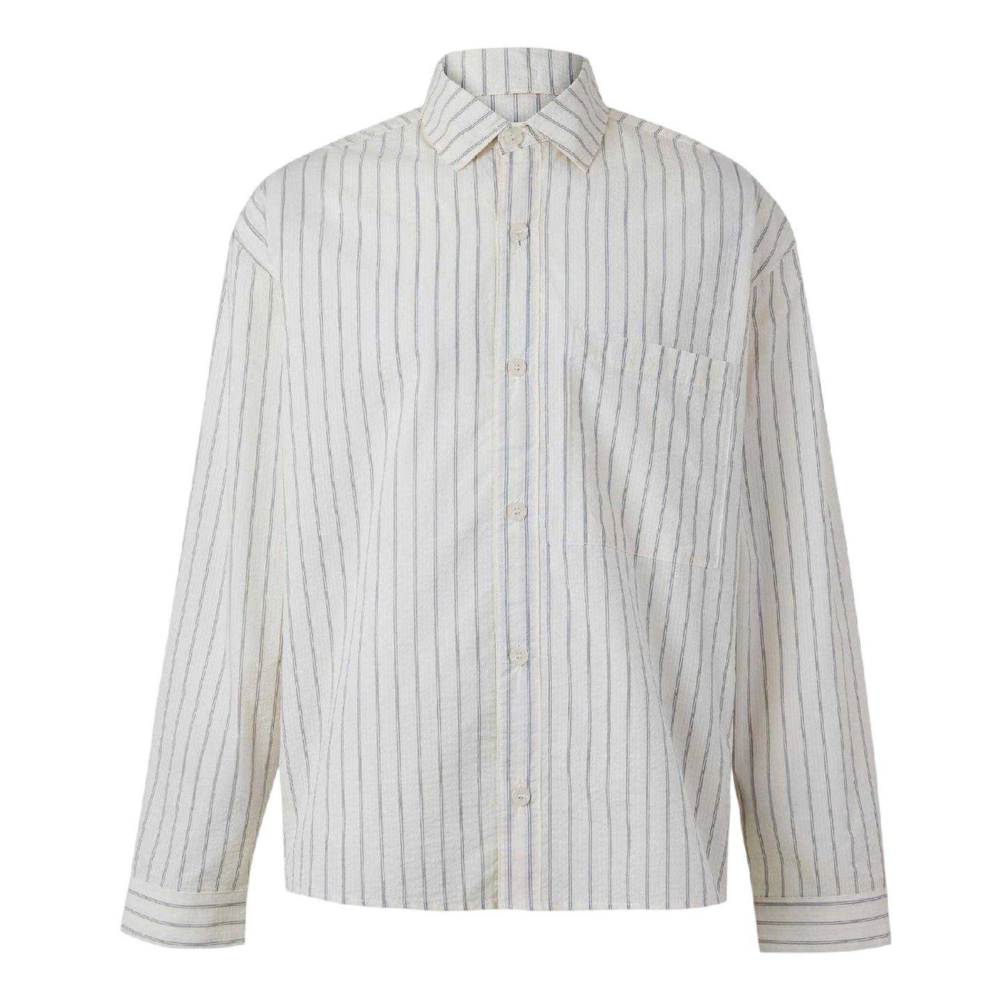 Off White - Front - MKI MIYUKI ZOKU Mens Striped Shirt