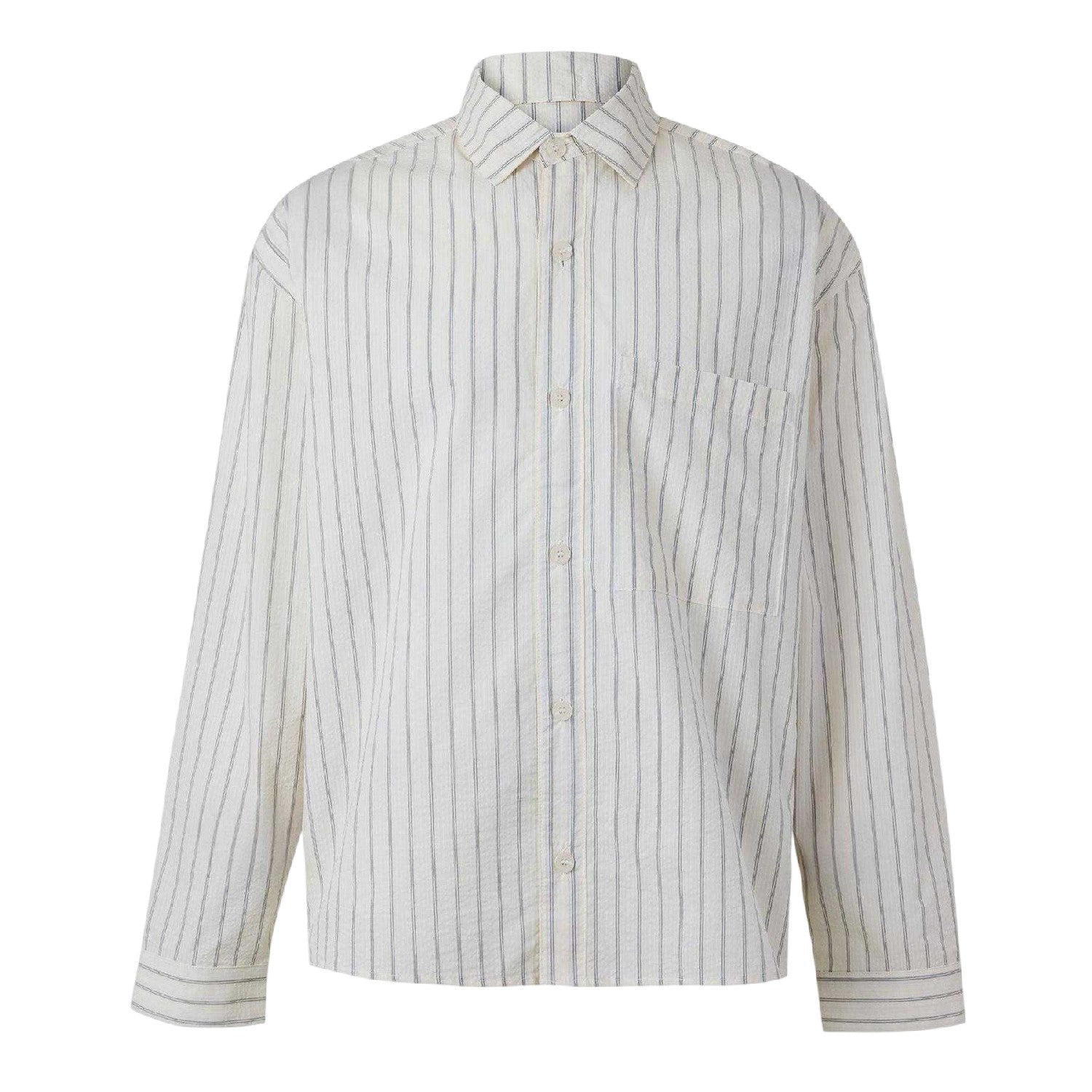 Off White - Front - MKI MIYUKI ZOKU Mens Striped Shirt