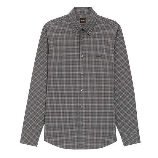 Black - Front - Boss Mens Ricoplus Shirt