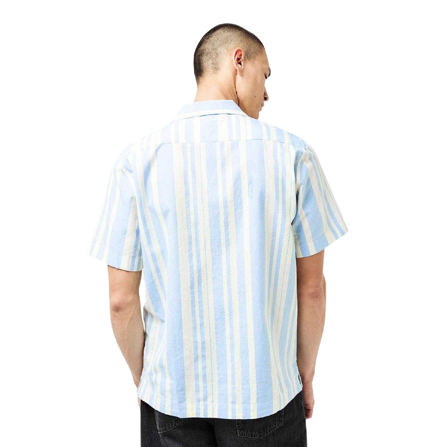 Breezy Blue - Side - Tommy Hilfiger Mens Striped Shirt