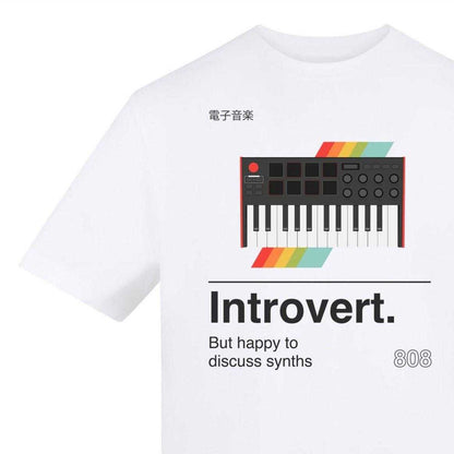 White - Side - AWD Unisex Adult Introvert T-Shirt