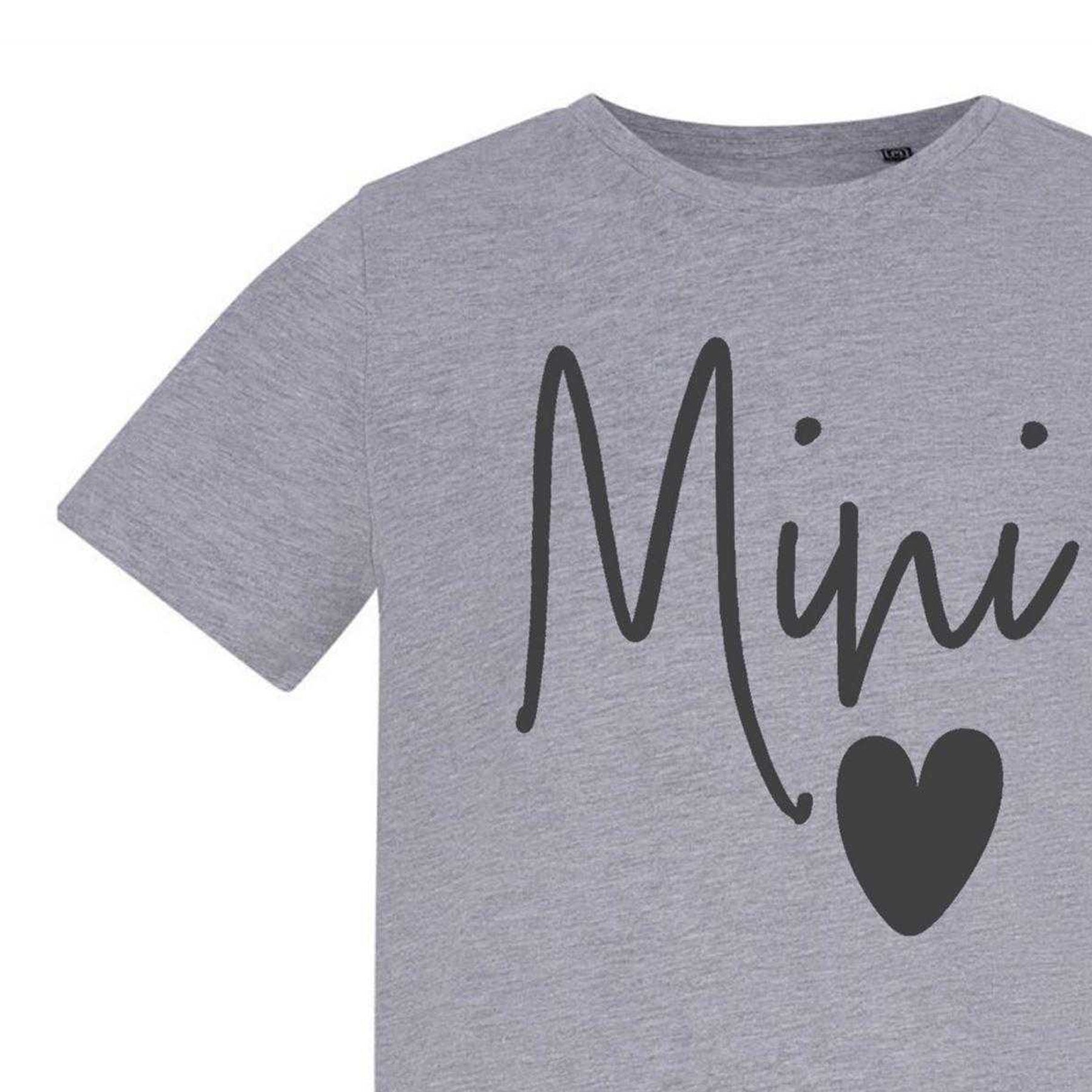 Grey - Side - AWD Childrens-Kids Mini Heart T-Shirt