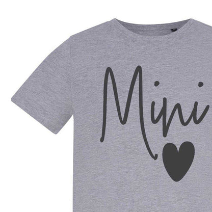 Grey - Side - AWD Childrens-Kids Mini Heart T-Shirt