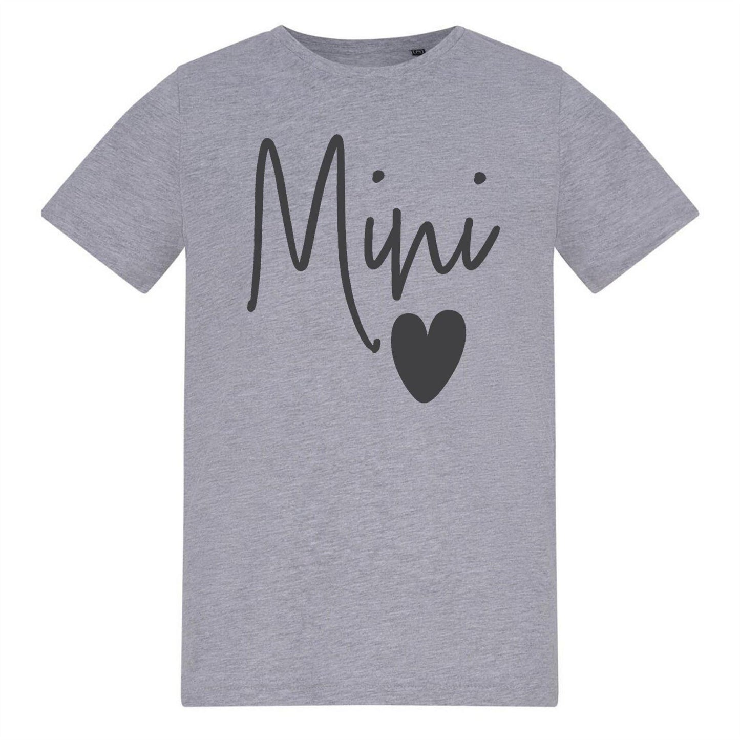 Grey - Front - AWD Childrens-Kids Mini Heart T-Shirt