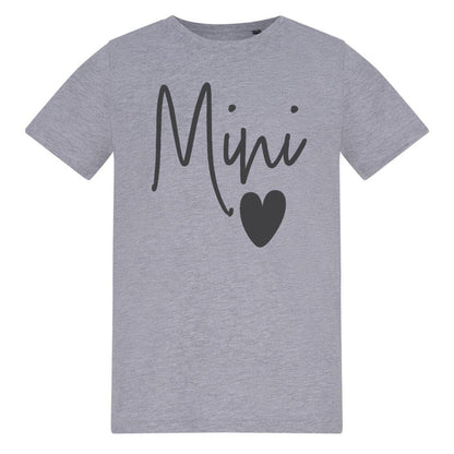 Grey - Front - AWD Childrens-Kids Mini Heart T-Shirt