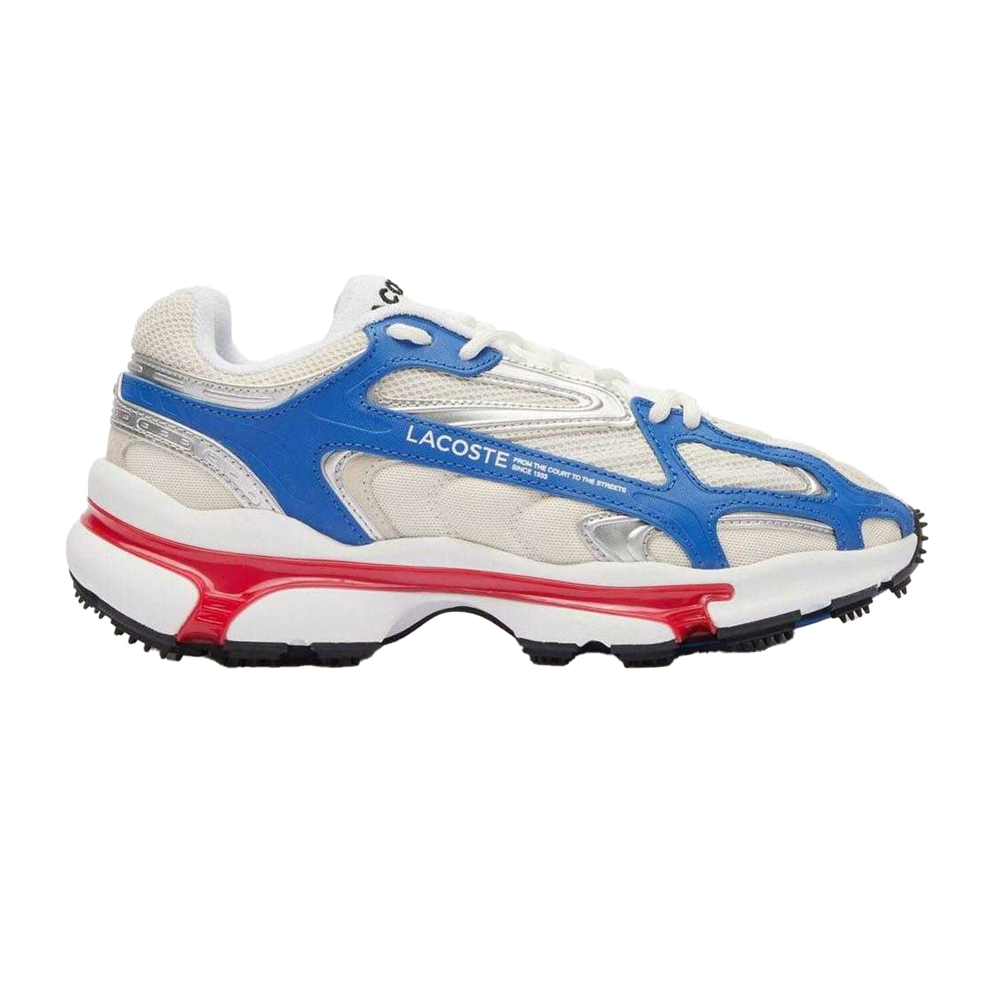 White-Blue-Red - Side - Lacoste Mens L003 2K24 Trainers