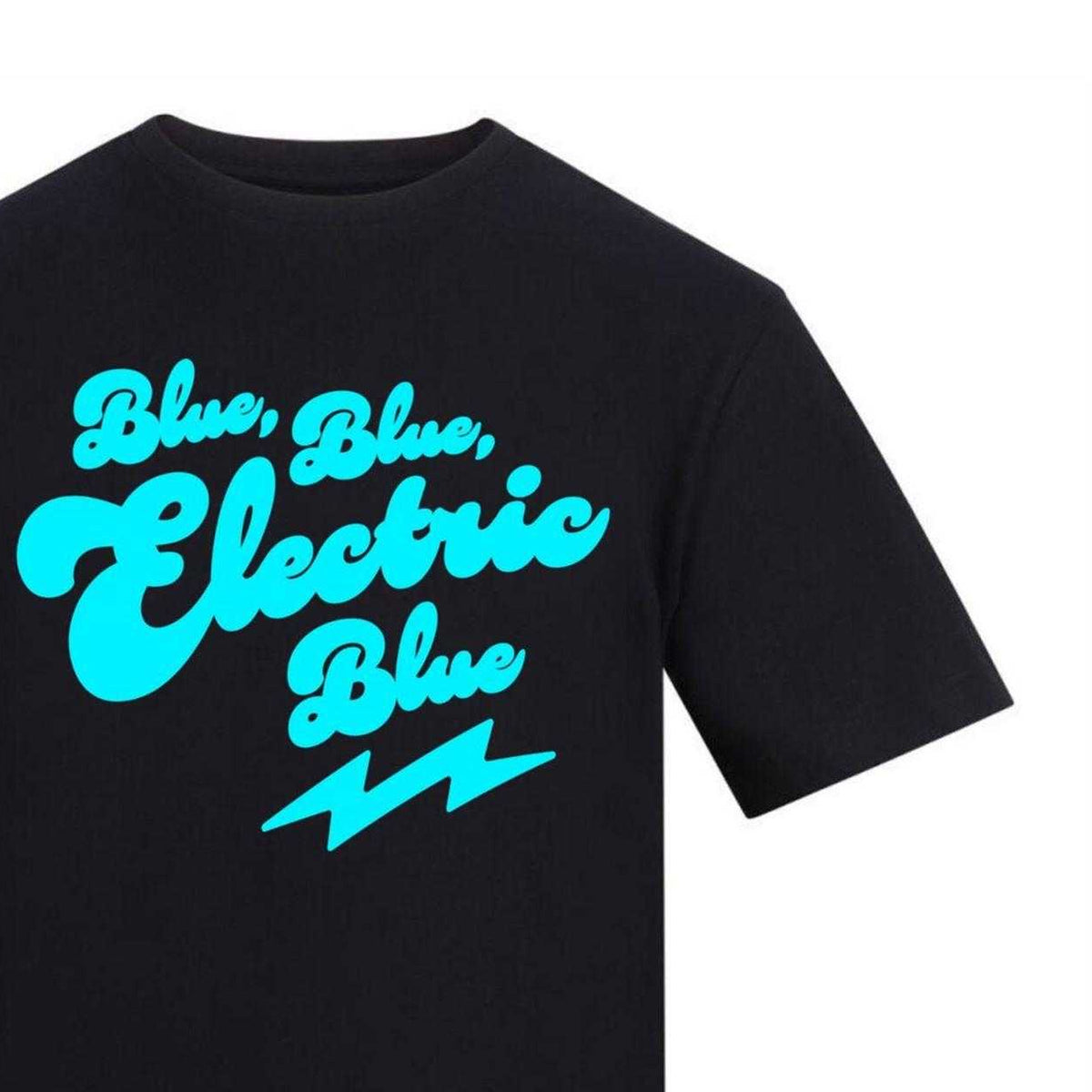 Black - Side - AWD Unisex Adult Blue Electric T-Shirt
