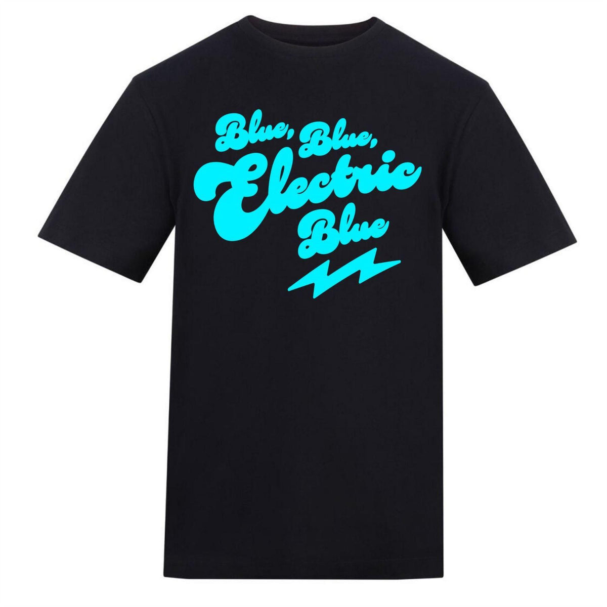 Black - Front - AWD Unisex Adult Blue Electric T-Shirt