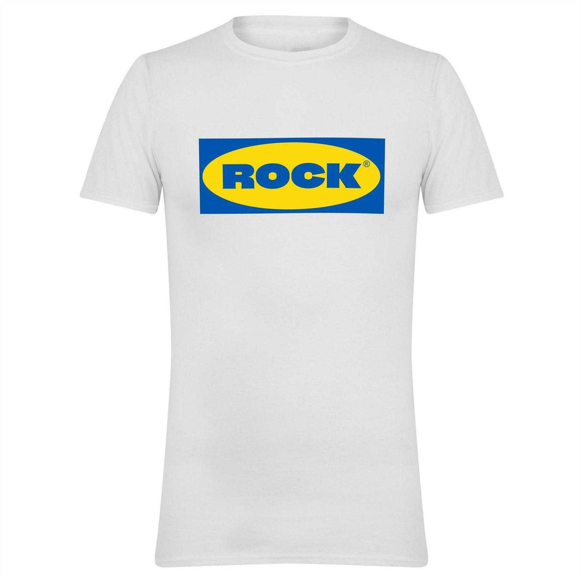 White - Front - AWD Unisex Adult Rock T-Shirt