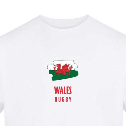 White - Side - AWD Unisex Adult Wales RU T-Shirt