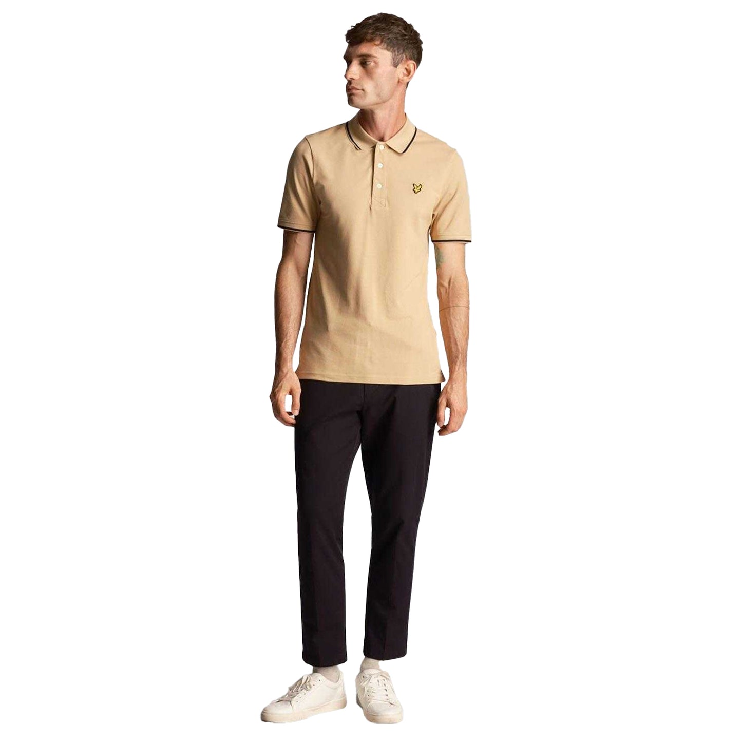 Beige - Lifestyle - Lyle & Scott Mens Tipped Polo Shirt